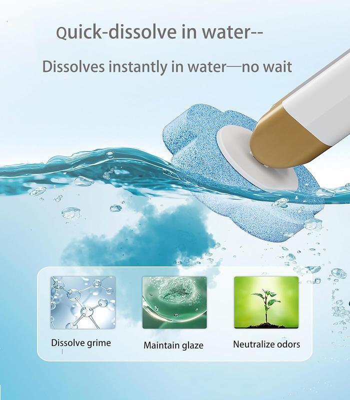 Disposable Toilet Brush Set with Scented Replacement Heads Lavender Ocean Lemon Fragrant Tablet System for Deep Cleaning Hygienic Bathroom Maintenance Multi-Layer Head Brush Refill and Cleaner - Floral, Traditional