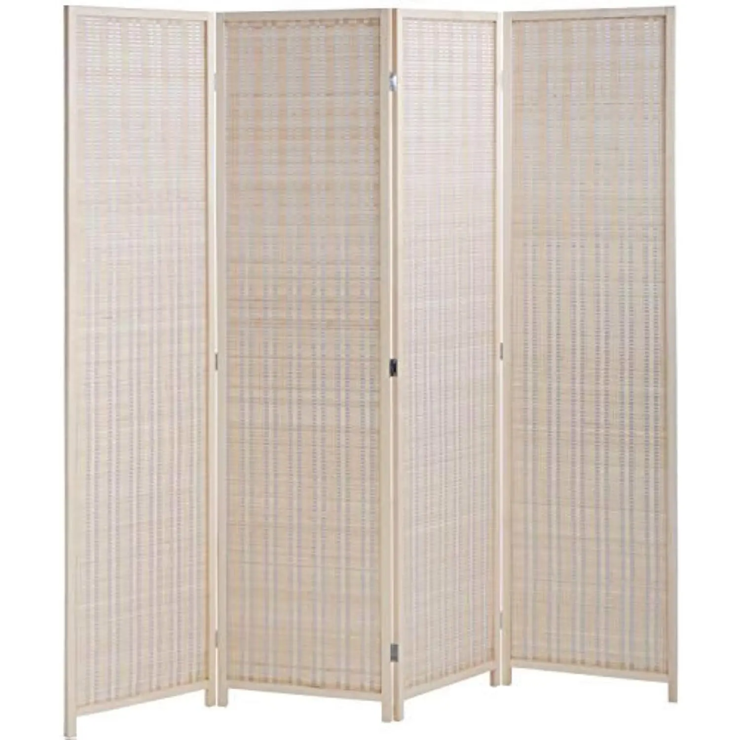Bamboo Room Divider Folding Privacy Wooden Screen 4 Panel 72 Inches High 17.7 Inches Wide Room Divider for Bedroom Office Study,Natural