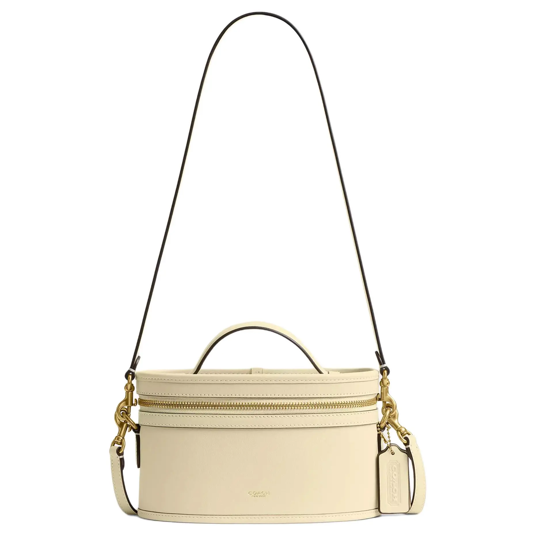 COACH Trail 21 Leather Crossbody Shoulder Handbag for Women, Small Size, Moonlight Yellow