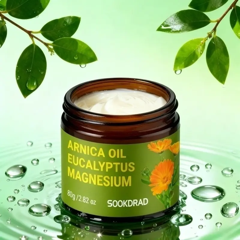 Magnesium Eucalyptus Body Cream, Retinol, Soothing Hydrating, Deeply Moisturizing, for Legs and Torso, Adult, Fatigue Skin, Post-Workout Use, 80g/2.82 Oz