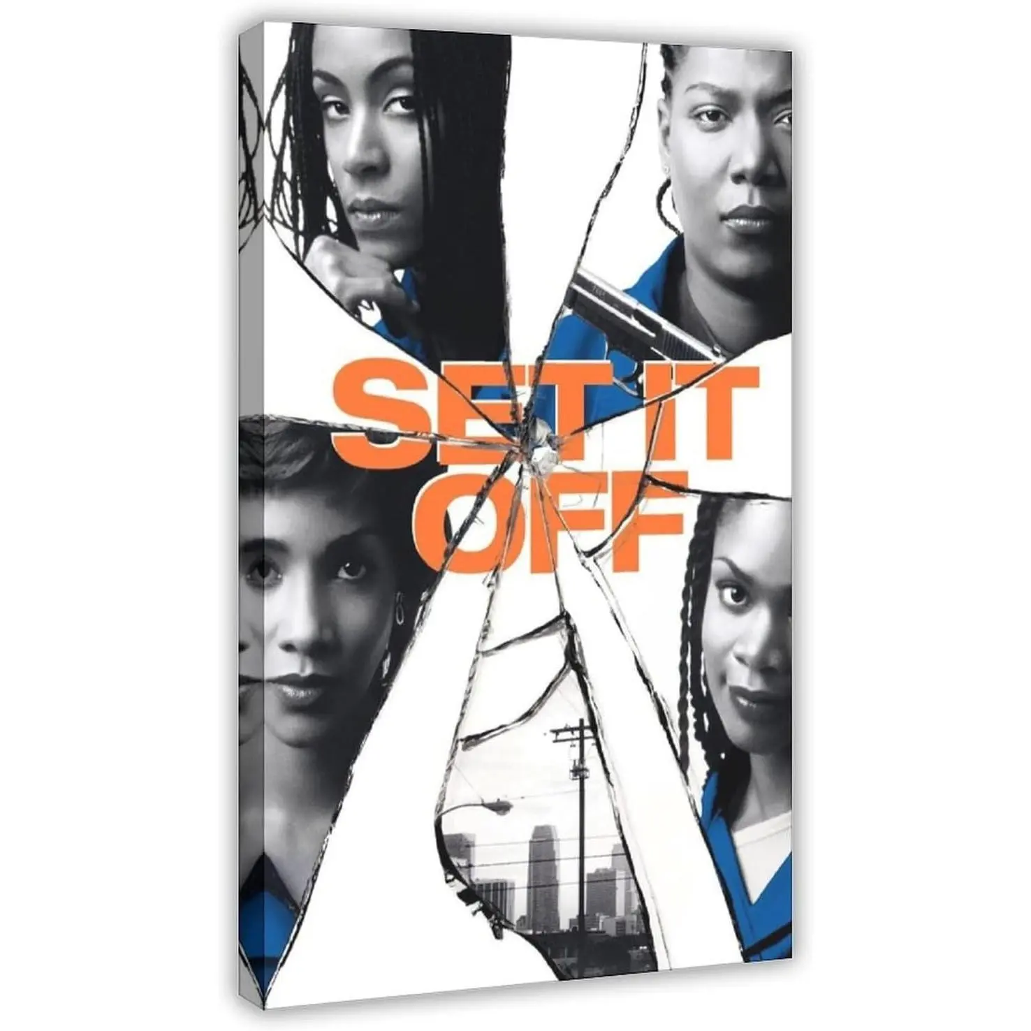 Set It Off Movie Poster Art Deco Canvas Print, Artwork for Bedroom, Office Decor & Gift (Home Supplies)