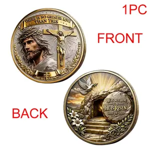 Jesus Memorial Coin, Collectible Religious Souvenir, Religious Collectibles, Ideal Gift for Faithful Followers, Unique Jesus-Themed Keepsake