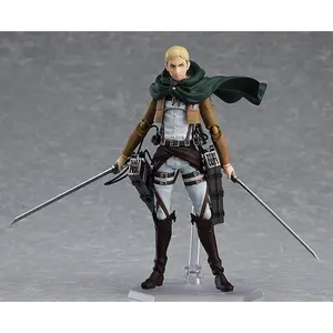 Figma 446 Attack On Titan Erwin Smith In Stock Anime Action Figure Collectible Model Toy For Fans Desktop Decoration