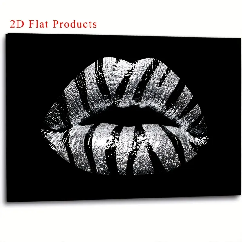 2D flat pattern, silver zebra print, perfect for Valentine's Day gifts and Easter decorations. An ideal choice for wall and room decor, these wooden framed canvas art posters can enhance home aesthetics