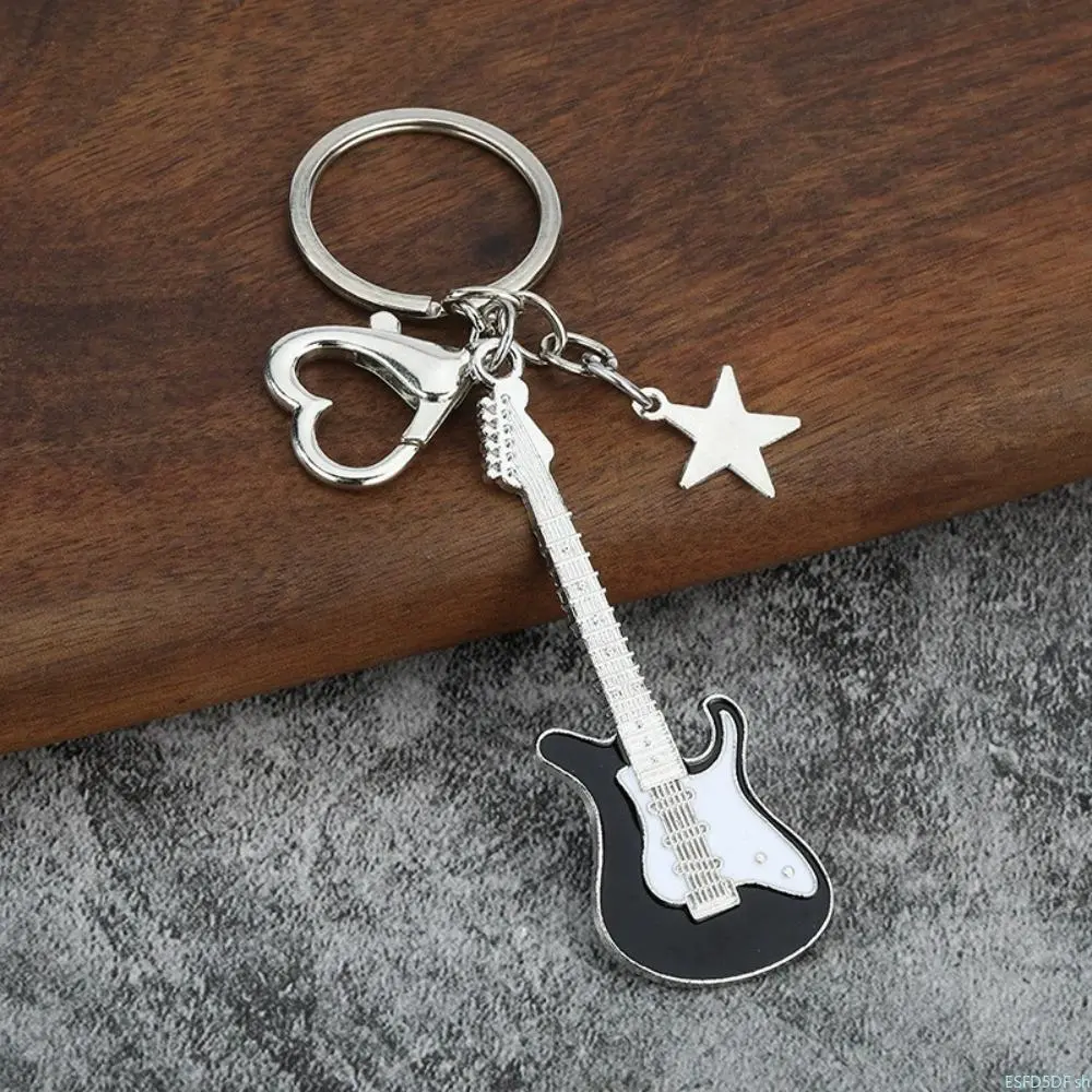 Viral Y2K Rock Star Keychain | Grunge Aesthetic Guitar Matching Pendant Set