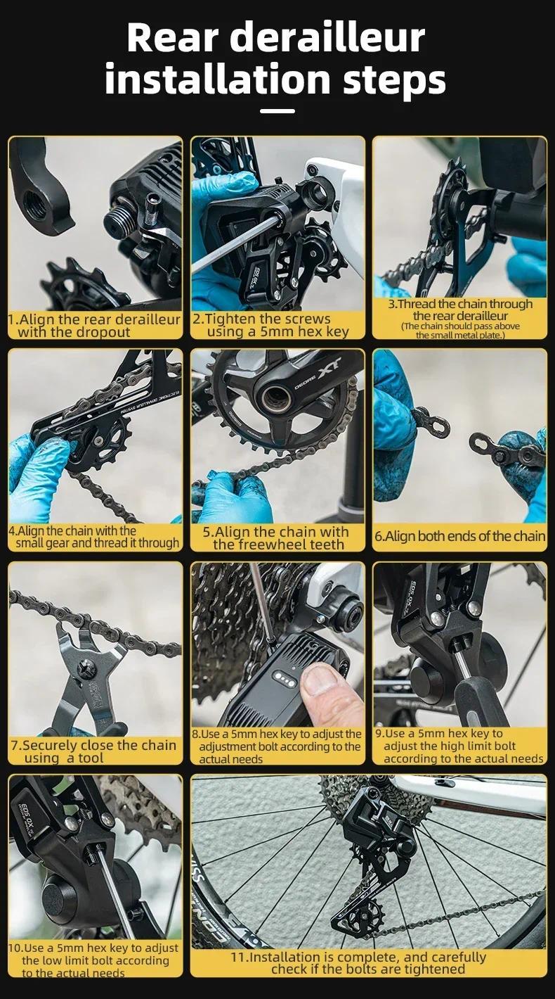 WHEELTOP EDS OX 2.0 Electronic Wireless Groupset, 3-14s Speed , Shift + Rear Derailleur