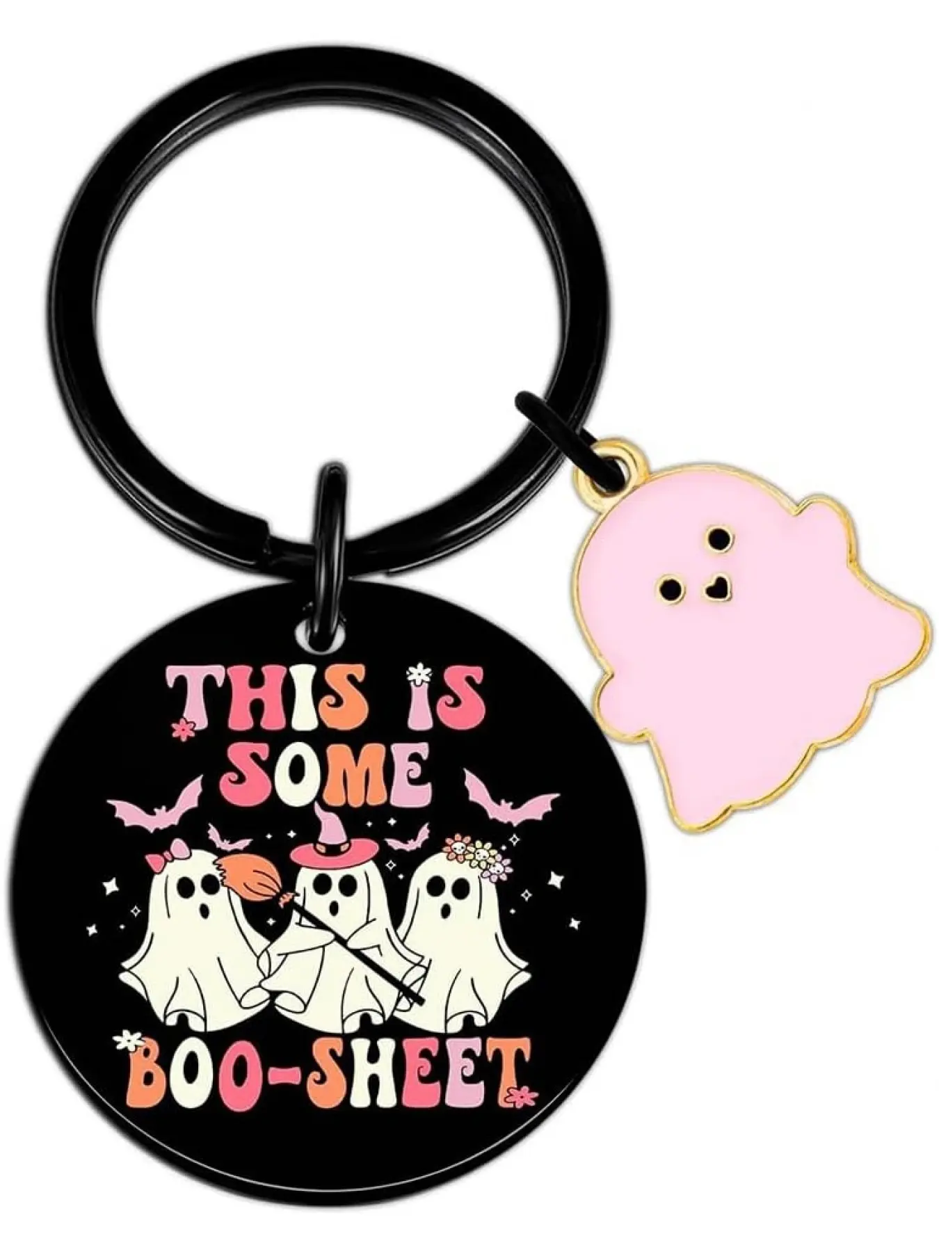 Halloween Boo Spooky Ghost Keychain Gifts For Women Men Halloween Boo Basket Cute Ghost Key Chain Gifts