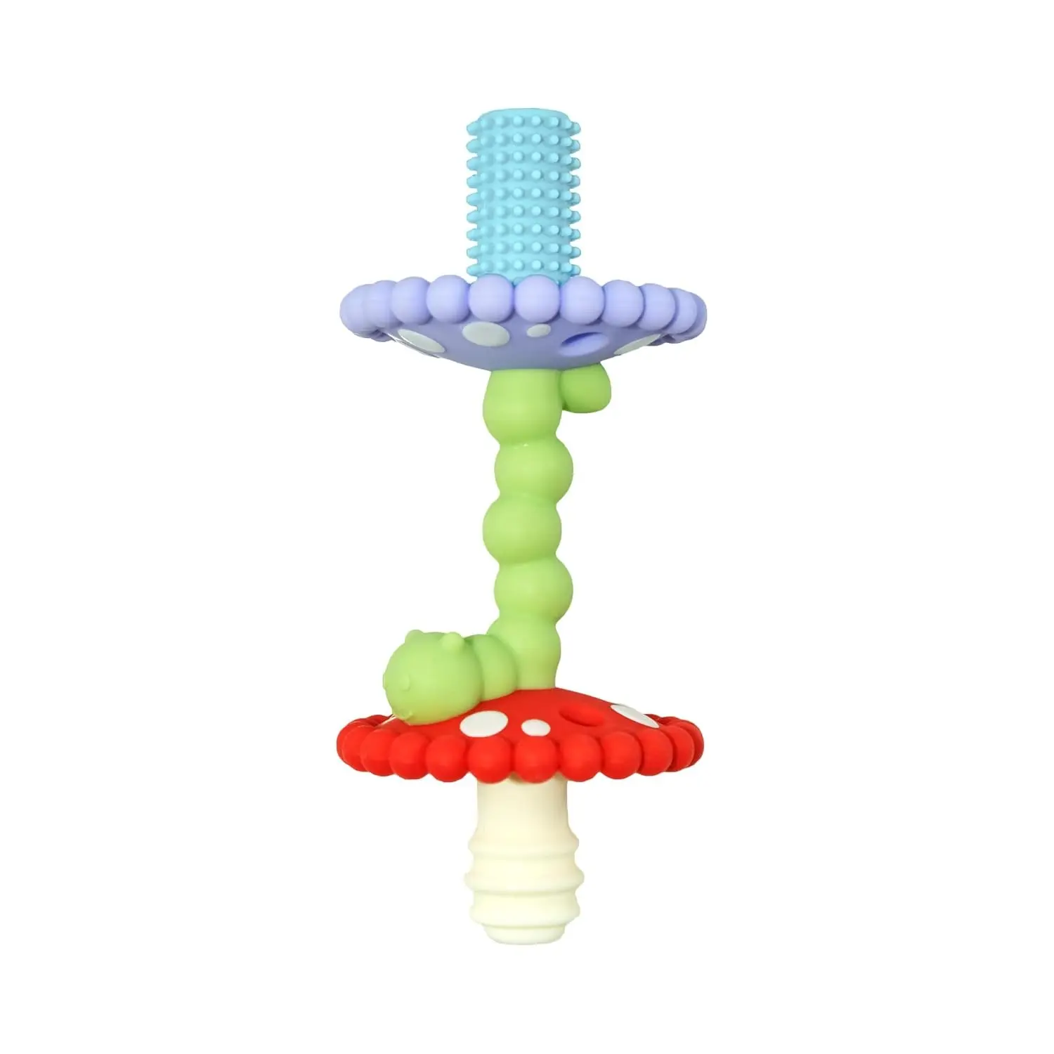 Chompy Teether Wand – Soft Silicone Hollow Baby Teething Tube for Front Teeth & Back Molars, Sensory Development and Multi Textured & Flexible Design, Baby Teether (Multi Colored)(Gift)