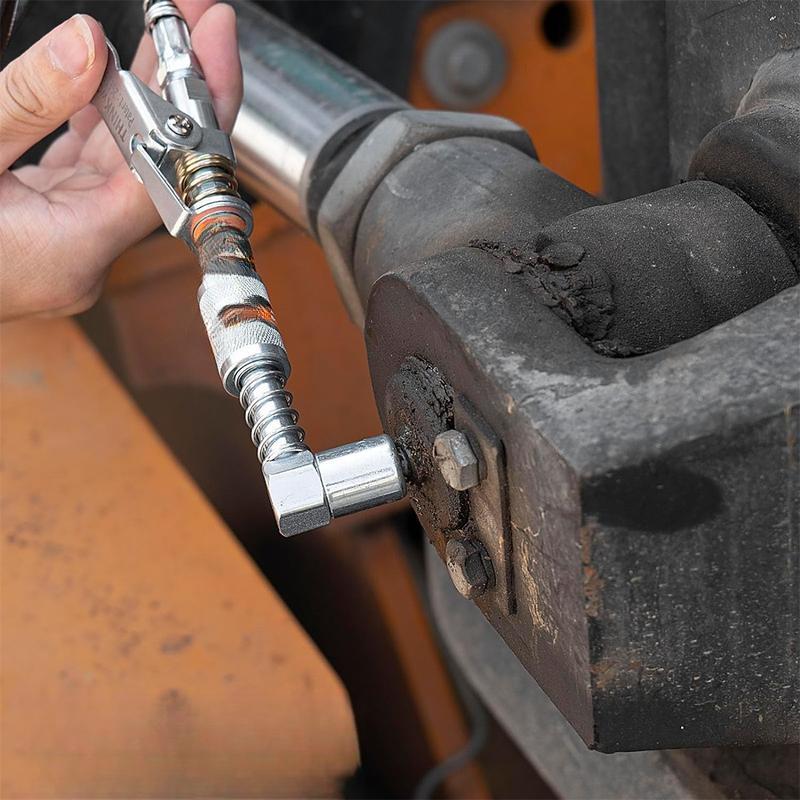 12000 PSI Quick Release Grease Machine Coupler Set Car Repair Tool Automotive Maintenance Tools with 90 °     Grease Coupler Adaptor for Tight Spaces