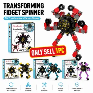 DIY Multi-Shape Finger Spinner, Portable Stress Relief Toy, Suitable for Ages 3+, Holiday Gift, No Battery Required, Unisex Design