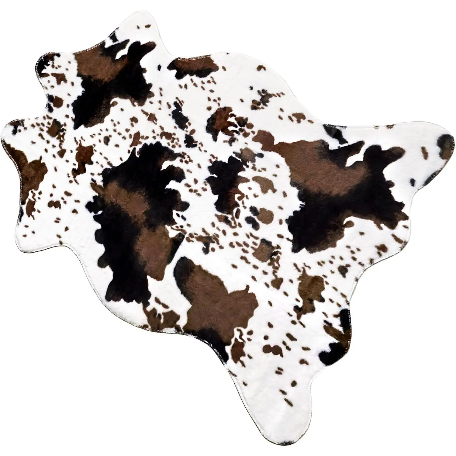 Cowhide Rug Cute Cow Print Rugs Western Decor for Living Room Bedroom Faux Animal Area Carpet Non-Slip 43.3" L x 29.5" W(3.6ft x 2.4ft)