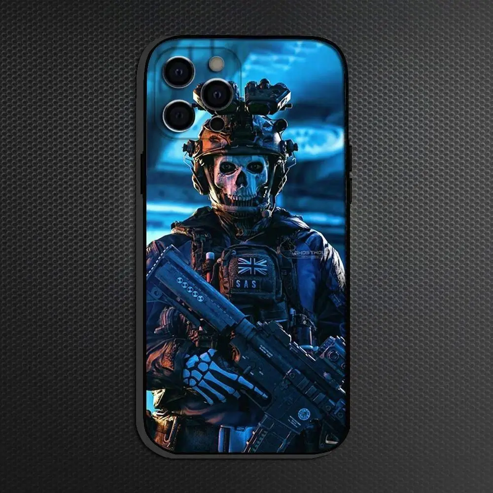 C-COD C-Call Of D-Duty Ghosts Phone Case For iPhone 17 Air 16 15 14 13 12 11 Pro Max Plus , Others Soft Black Cover
