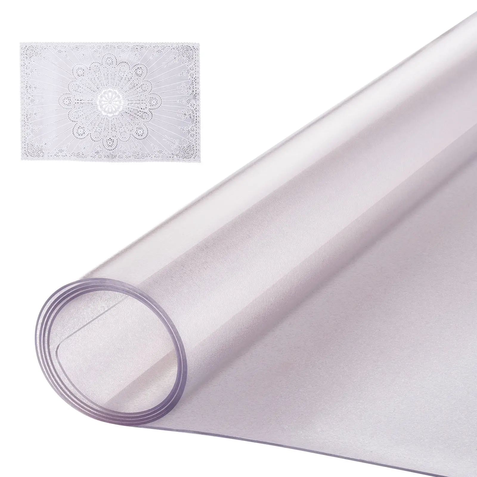 1.5mm Thick Rectangle PVC Table Protector, 24x48 Inch Frosted Plastic Anti-Slip Desk Cover for Home Office, Spill-Proof, Waterproof, Scratch-Resistant, Heat-Resistant, Easy To Clean