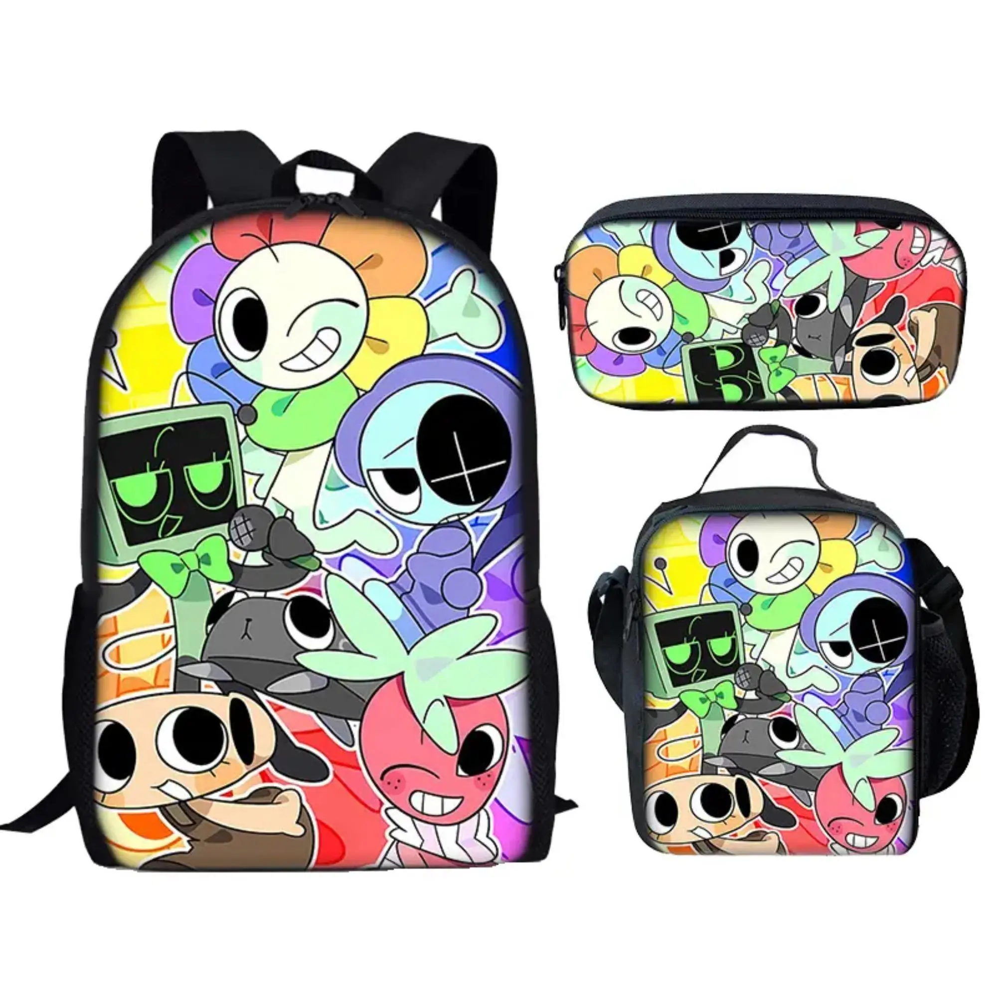 3pcs Dandy'S World Backpack Set for Men Women Lightweight Laptop Backpack, Lunch Bag and Pencil Case