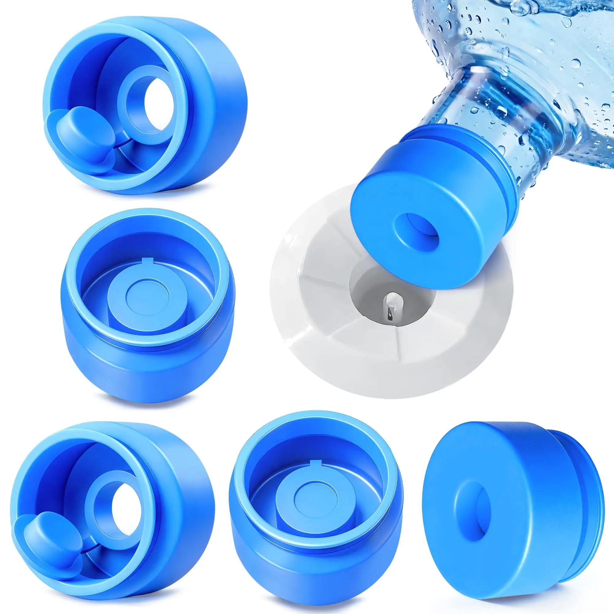 3 & 5 Gallon Water Bucket Lid Set, Reusable Food Grade Silicone Replacement Lids, Fits 55mm Standard/screw/crown Buckets, Leak-Proof, Leakproof Lids Set