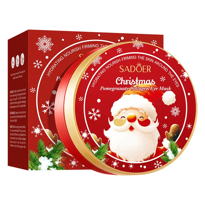 Christmas Pomegranate Collagen Eye Treatment Mask 60pcs Hydrating Eye Patches Skincare Gift For Her