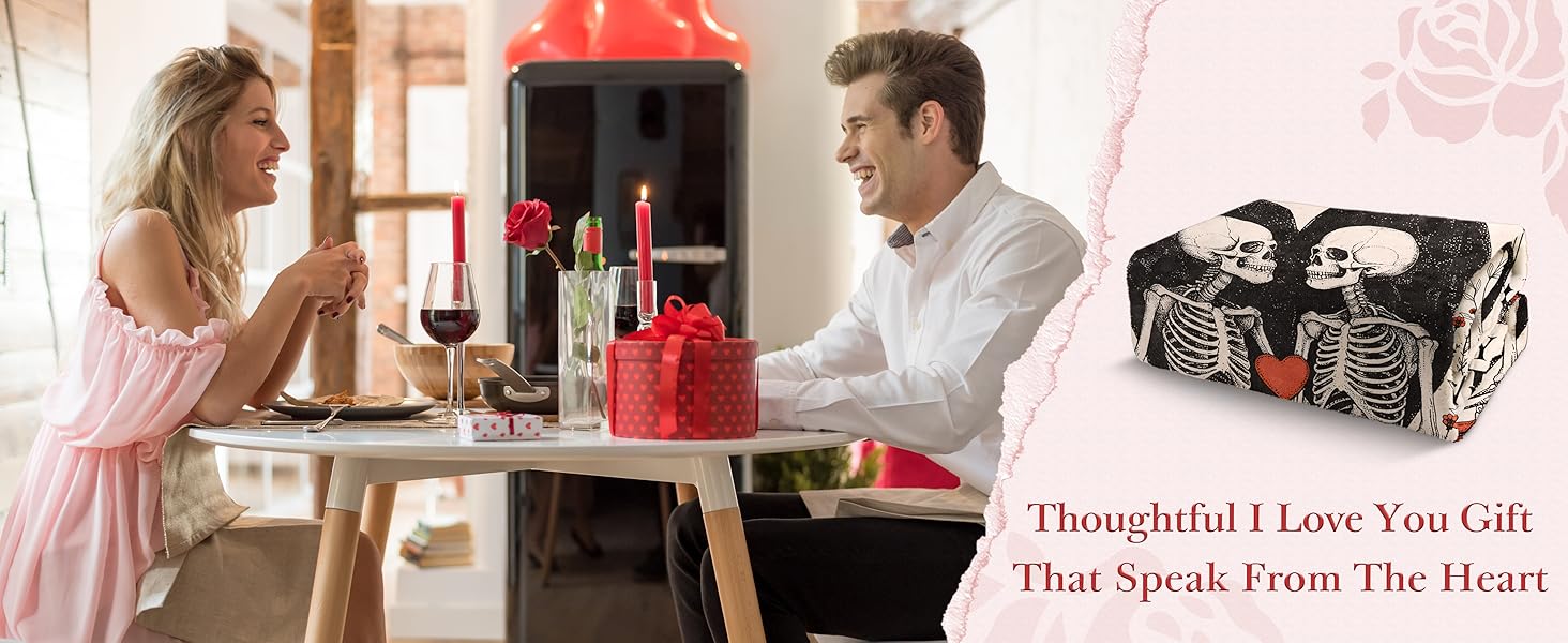 Goth Skeleton Romantic Blanket for Couples I Love You Gift for Him Her, Perfect for Anniversary Birthday Wedding Engagement Valentine's Day Christmas Flannel Fleece Throw for Men Women Boyfriend Girlfriend Ghost Design