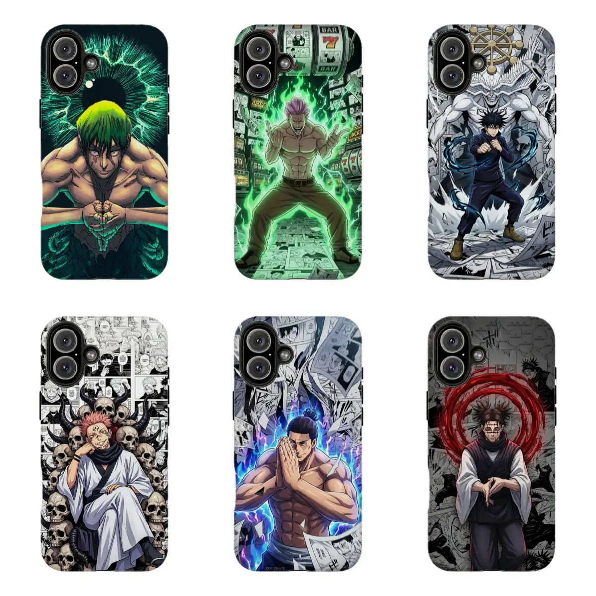 Jujutsu Kaisen Anime Phone Case, Naoya Zenin & Choso Manga Print Shockproof Phone Cover For iPhone 11 12 13 14 15 16 17 pro max for Samsung S26 S25 S24 S23 S22 S21 phone Cases,Gifts For Fans Men Women,phone cases