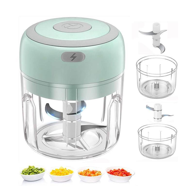 Electric Garlic Chopper, USB-Rechargeable Mini Portable Vegetable Chopper, Multifunctional Durable Chopper, Garlic Grinder Masher, Wireless Food Processor for Ginger, Chili, Fruit and Meat, Household Appliances