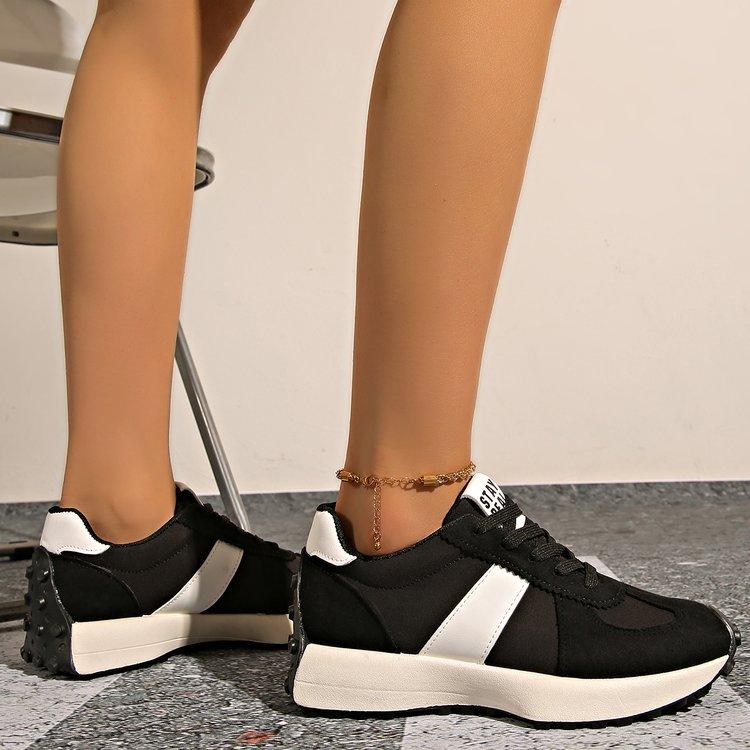 【Clearance Sale】Women's Low-Top Flat Sneakers - Breathable Lace-Up Closed-Toe Low Casual Trainers, Non-Slip Custom-Fit Comfortable Footwear for Daily Wear & Gym, Sneakers for Women
