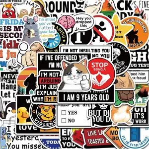 50PCS Prank Meme Stickers Harajuku Decals DIY Fashion Graffiti Decals Luggage Notebook Bike Gift Phone Suitcase Sticker