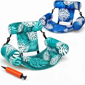 Pool Lounge Chair, Oxford Cloth Fabric Water Hammock, Air Pump Included, Puncture Resistant, Pet Friendly, Ideal for Lake, Beach, Summer Vacation