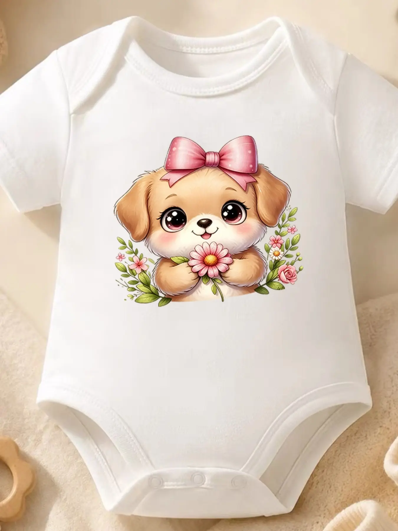 Baby Onesie Infant Bodysuit Summer Pure Cotton Burp Suit Newborn Triangle Romper Crawling Clothes, Comfortable and Breathable Infant Apparel