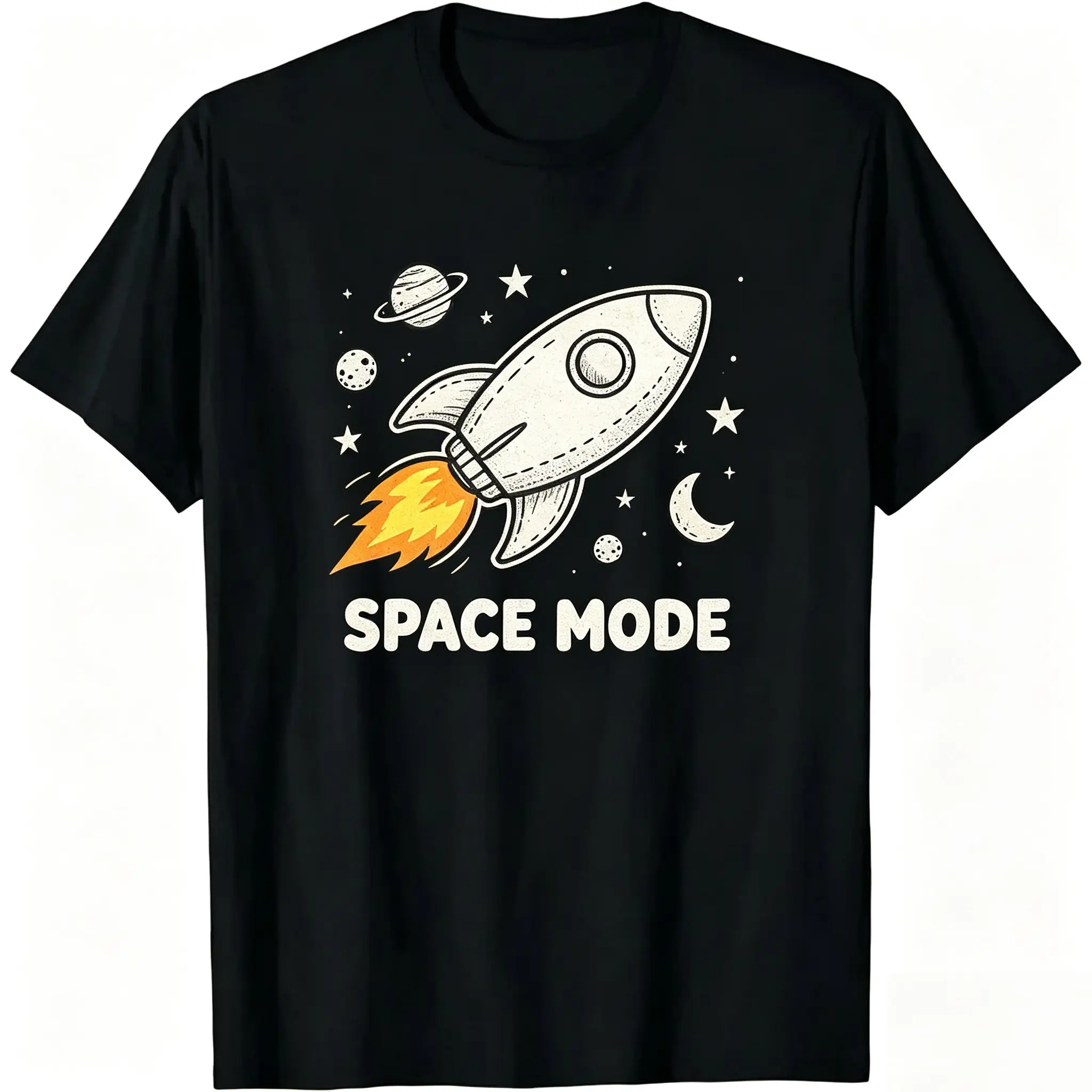 Cotton Short Sleeve Planetary System Star Eating Planets Sun Funny Astronomy T-Shirt