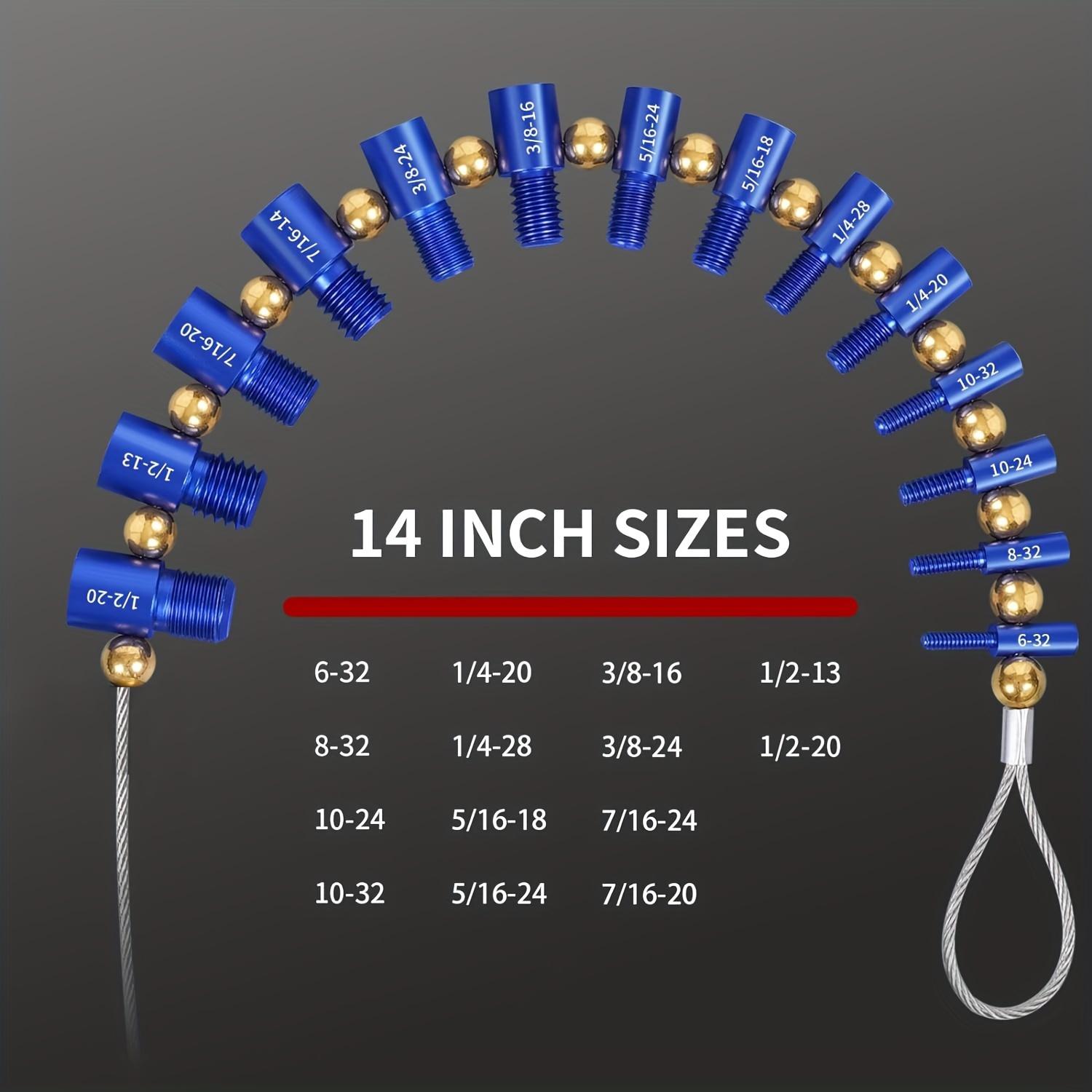 Bolt Thread Checker Set, 14 Standard Inches, 12 Metric Sizes, Detachable, Thread Measurement Tool, Quick Classification, Practical