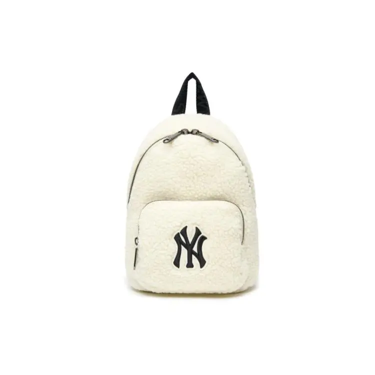 MLB New York Yankees Fleece Backpack – Unisex Mini Dual-Strap Bag in White