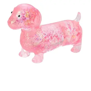 Shiny Soft Dachshund Squishy Toy, Bubble Gum Stress Relief Ball, Venting Gadget, Perfect for Relaxation and Fun