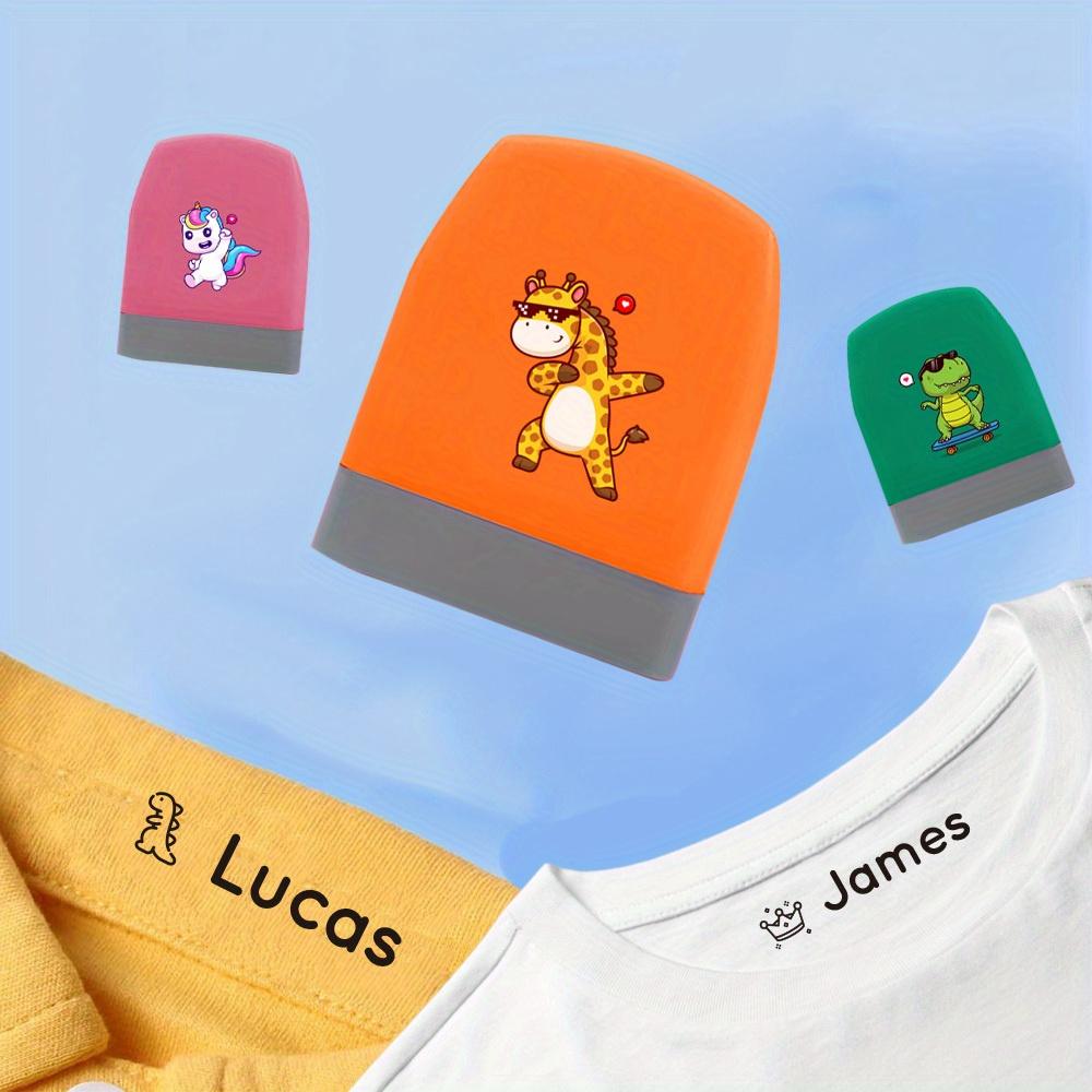 2024 New Custom Name Stamp Personalized Textile Fabric Stamp Waterproof Reusable Name Tag for Summer Camp After School Activities Durable Fade Resistant