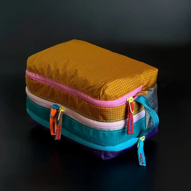 Dopamine Colorful Travel Organizer Bag, Organization Pouch, Multi-Layered Storage for Daily Essentials, Cosmetics, and More, Travel Packing Organizers, Ideal for Travel and Home Use, Traveling Essentials