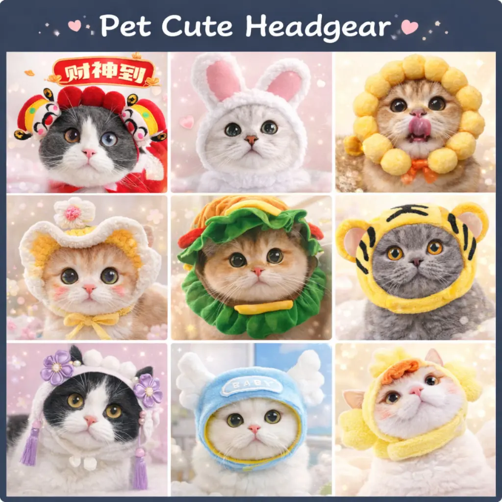 GUN PET Cat Bunny Rabbit Ears Hat Cap Pet kucing topi Costumes Cat Small Dogs Fashion Accessories