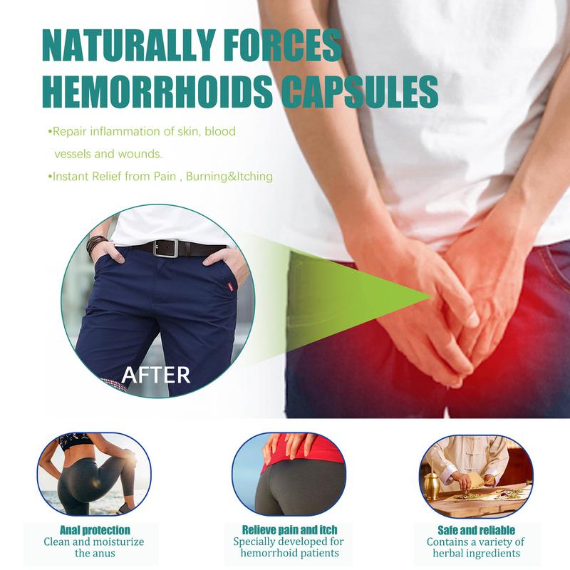 [Shipped locally, delivery within 3-6 days] South Moon Natural Forces Hemorrhoids Capsules for Internal & External Relief All Natural Herbs Safe Efficient Ointment for Perianal Discomfort