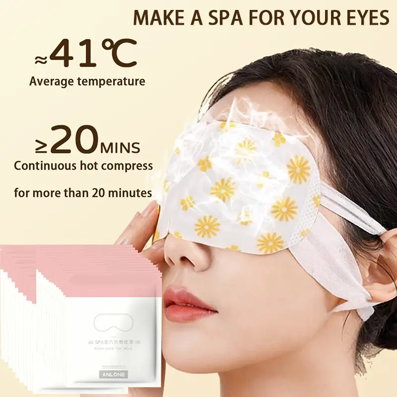 Chamomile Steam Eye Pads, Heat Therapy Eye Masks, Self-Heating Sleep Eye Patches, Travel Essential, Disposable Eye Masks, Eye Masks For Sleep, 10/20/30 Pieces
