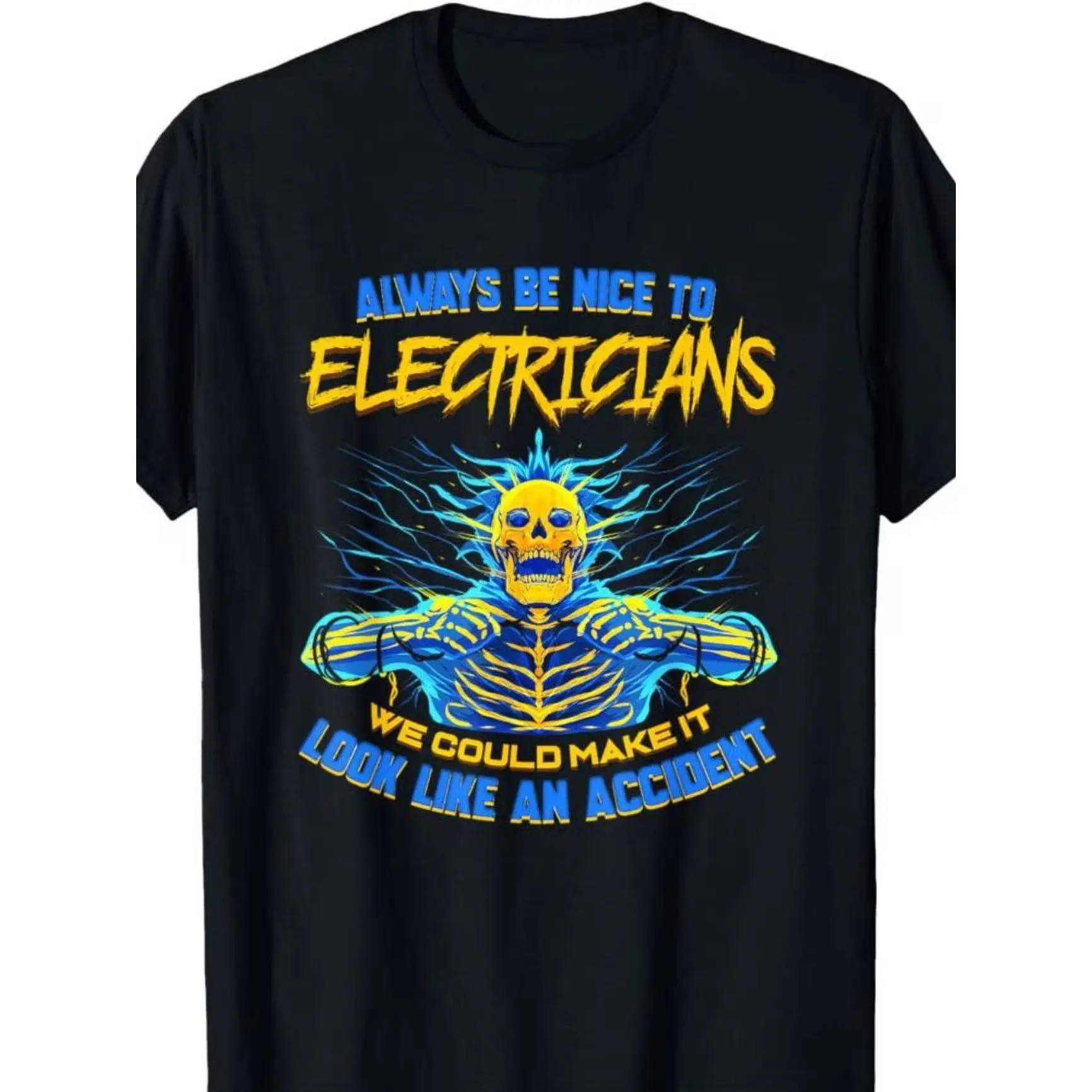 Mens Oversized Breathable Loose Cotton Crew Neck Shortsleeve T-Shirt - Funny Electrical Engineer Power Circuit Graphic, Uniform-Inspired Menswear, Casual Work Daily Outfit, Perfect Gift For Electricians, Boyfriend, Round Neck, Top