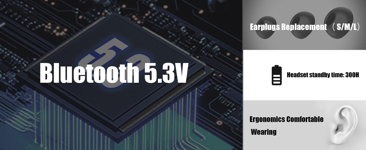 New Bluetooth 5.3 Earphones 3D Stereo Wireless EarBuds with USB-C Fast Charging Case for Office, Sports, Study and Audio Calls, Long battery life, HiFi Music, Portable Wireless Audio Headphones