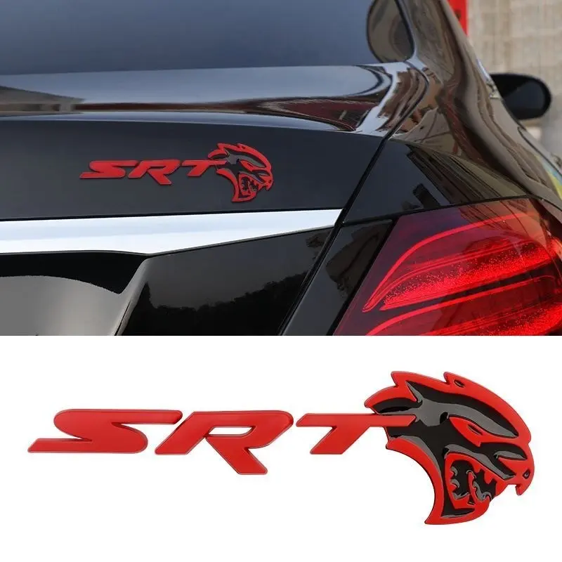 3D Abs Plastic Car Letter Logo Sticker, Tail Door Badge, Auto Rear Trunk Emblem Decals, for Dodge Srt Charger Hellcat Challenger RAM Journey Caravan
