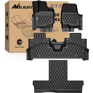 Nilight TPE Floor Mats & Liners - Custom Fit for 2025-2026 Ford Expedition Max, Lincoln Navigator L 7-Seat Models, All-Weather Heavy-Duty Car Mat Accessories, Mat Floor Mats