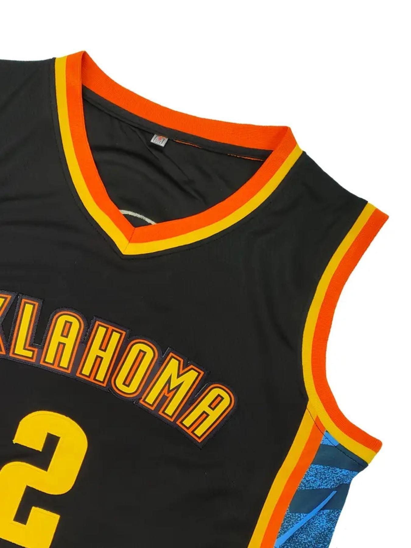 Men's Letter & Number 2 Embroidery Basketball Jersey, Loose Casual Breathable Quick Drying Basketball Vest, Basketball Clothing for Outdoor Sports Jersey Shirts, Sports Top, Embroidered Basketball Jersey