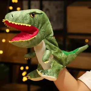 Dinosaur Hand Puppet Plush toys Kindergarten performance Hand control glovesTriceratops Tyrannosaurus Dilophosaurus Christmas gift