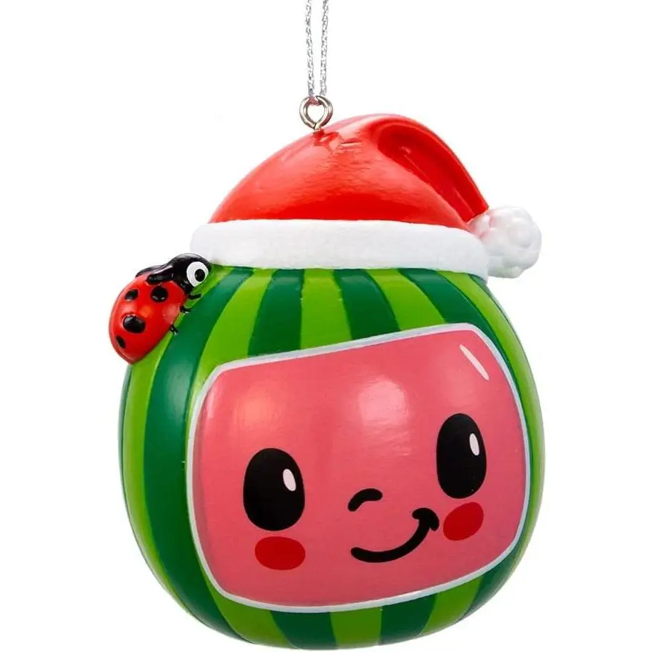 Cocomelon™ Watermelon With Santa Hat Ornament