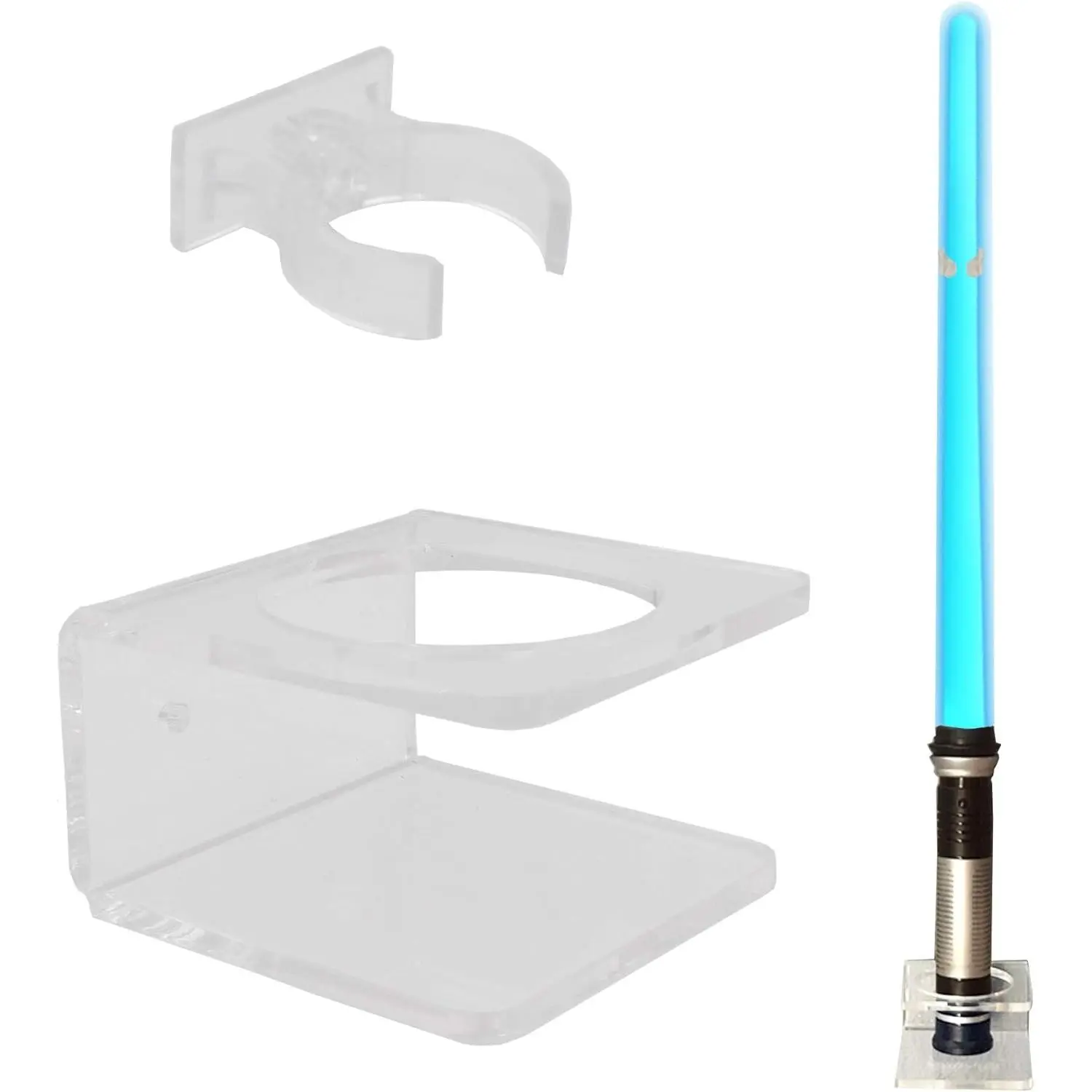 Clear Light saber Wall Mount Wall Rack Wall Holder - Hardware Included.