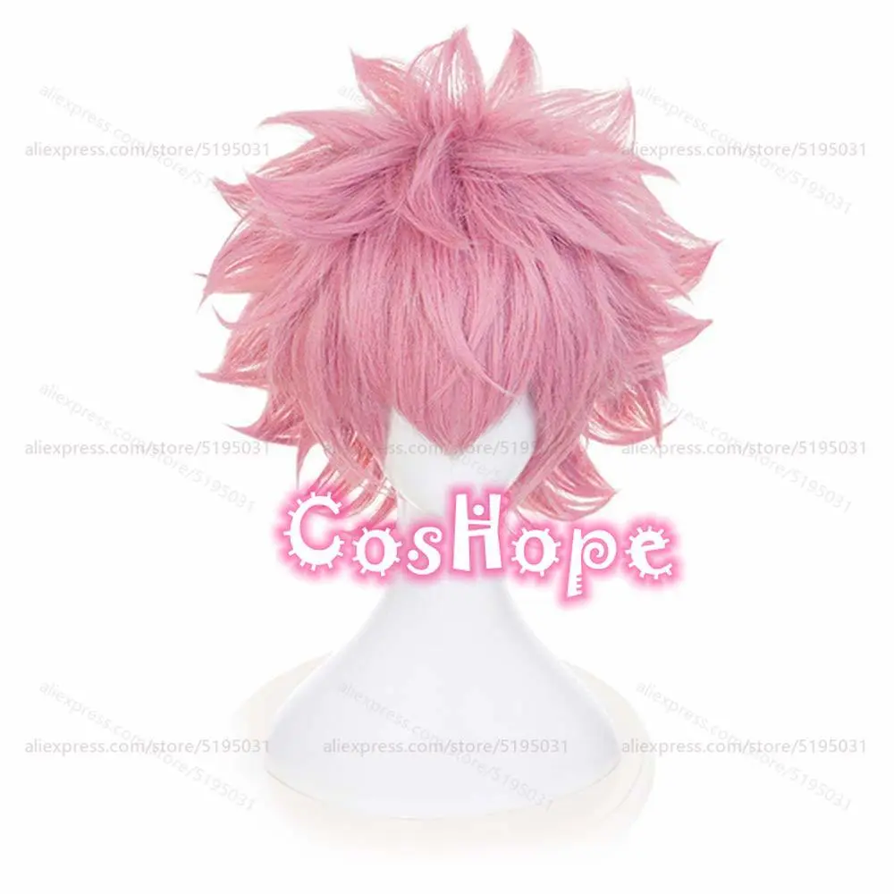 MHA Pinky Ashido Mina Cosplay Wig Women Fluffy Pink Wig Cosplay Anime Cosplay Wig Heat Resistant Synthetic Wigs