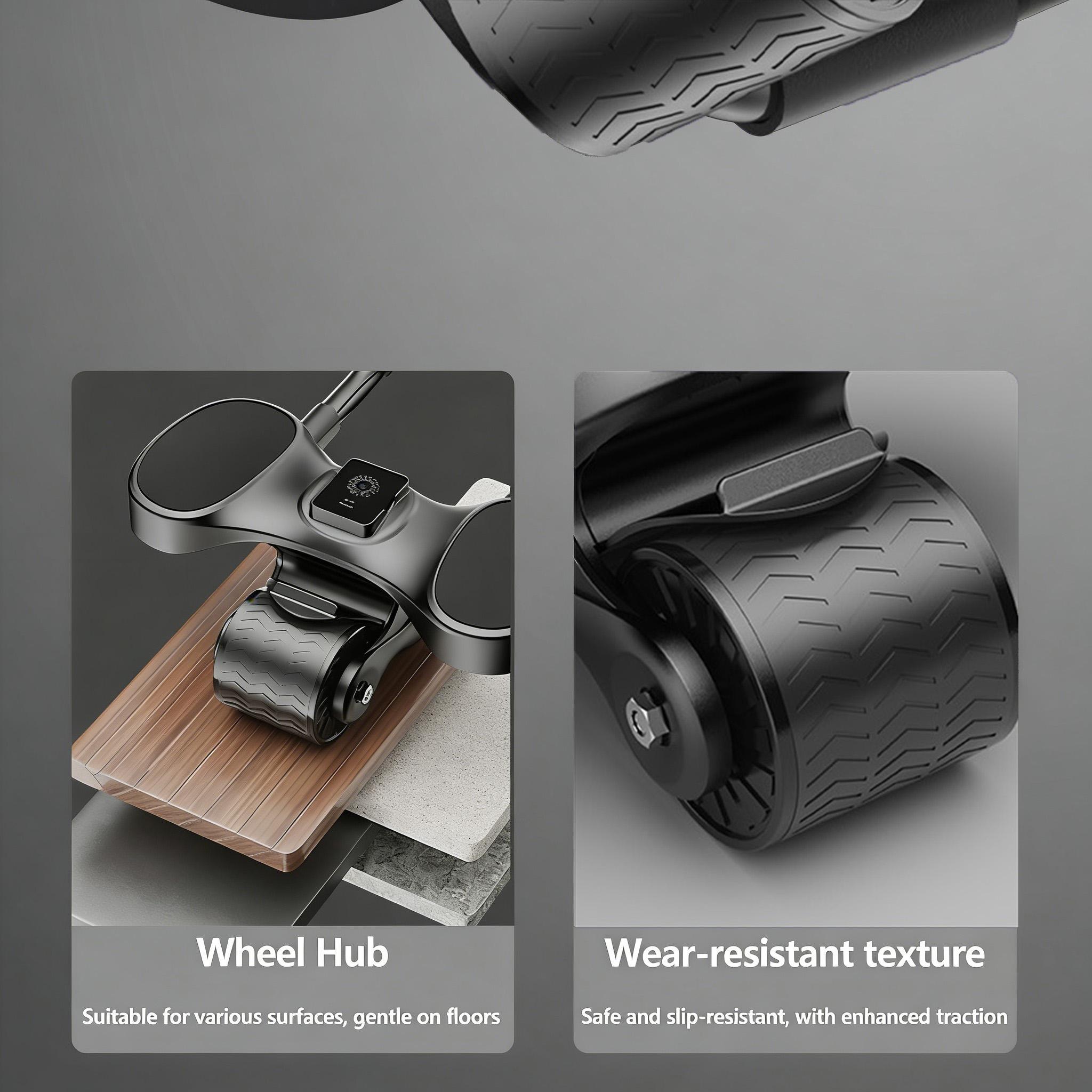 Complete Automatic Rebound Ab Roller Kit | with Timer, Elbow Support & Knee Mat | Core & Abs Training Equipment for Women & Men