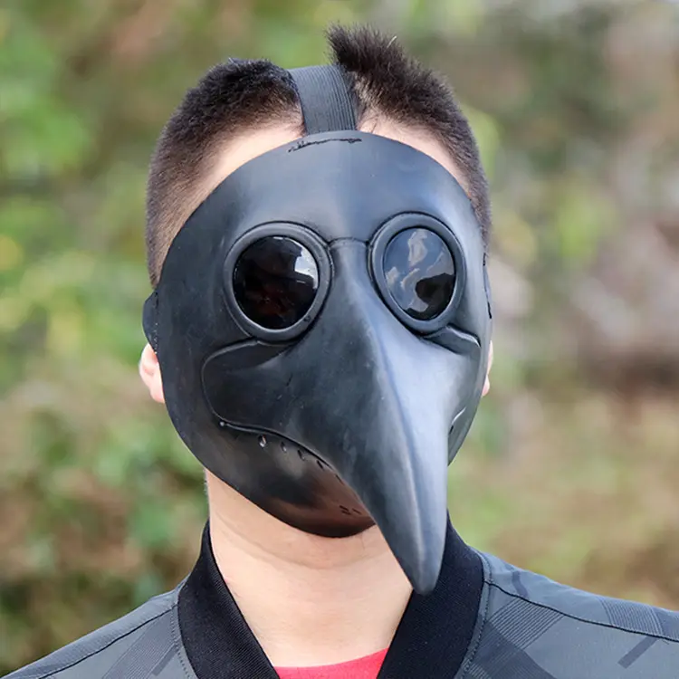 Scary Plague Doctor Mask for Adults, Soft Latex Bird Beak Prop for Halloween & Cosplay, Comfortable Costume Accessory, Accessories