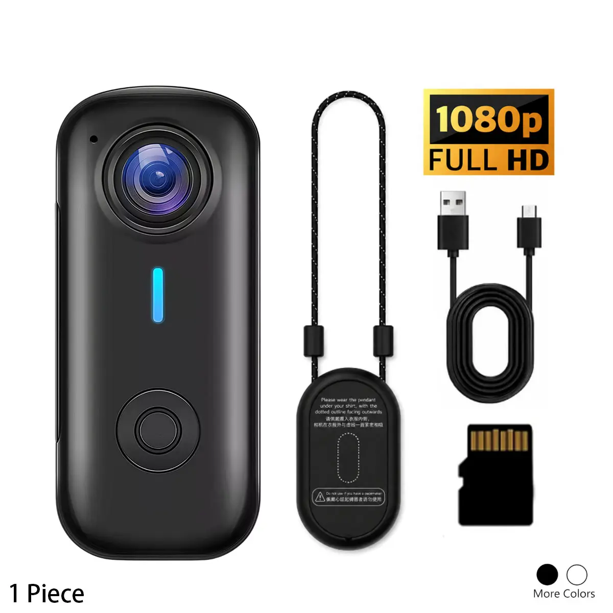 1080P Mini Body Camera, Action Cam, Magnetic Hands-Free Wearable Camera with Wide Angle Lens, WiFi & Long Battery Life, Video Photo Audio Recording for Cycling, Skiing, Hiking & Outdoor Sports