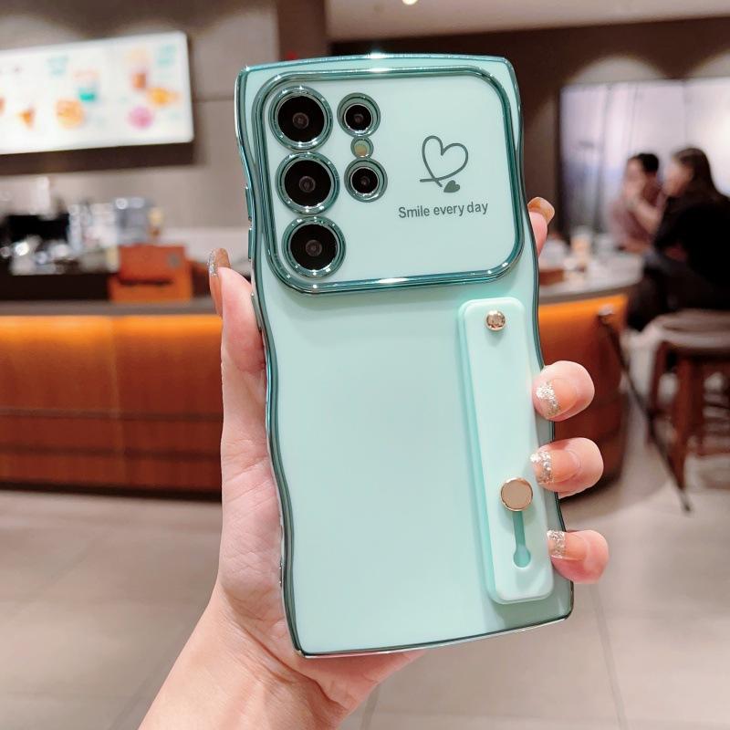 New Wave Heart Design  Phone Cover Girly Universal Camera Protector Shockproof Cases for S25/S24/S23/S22 HN8