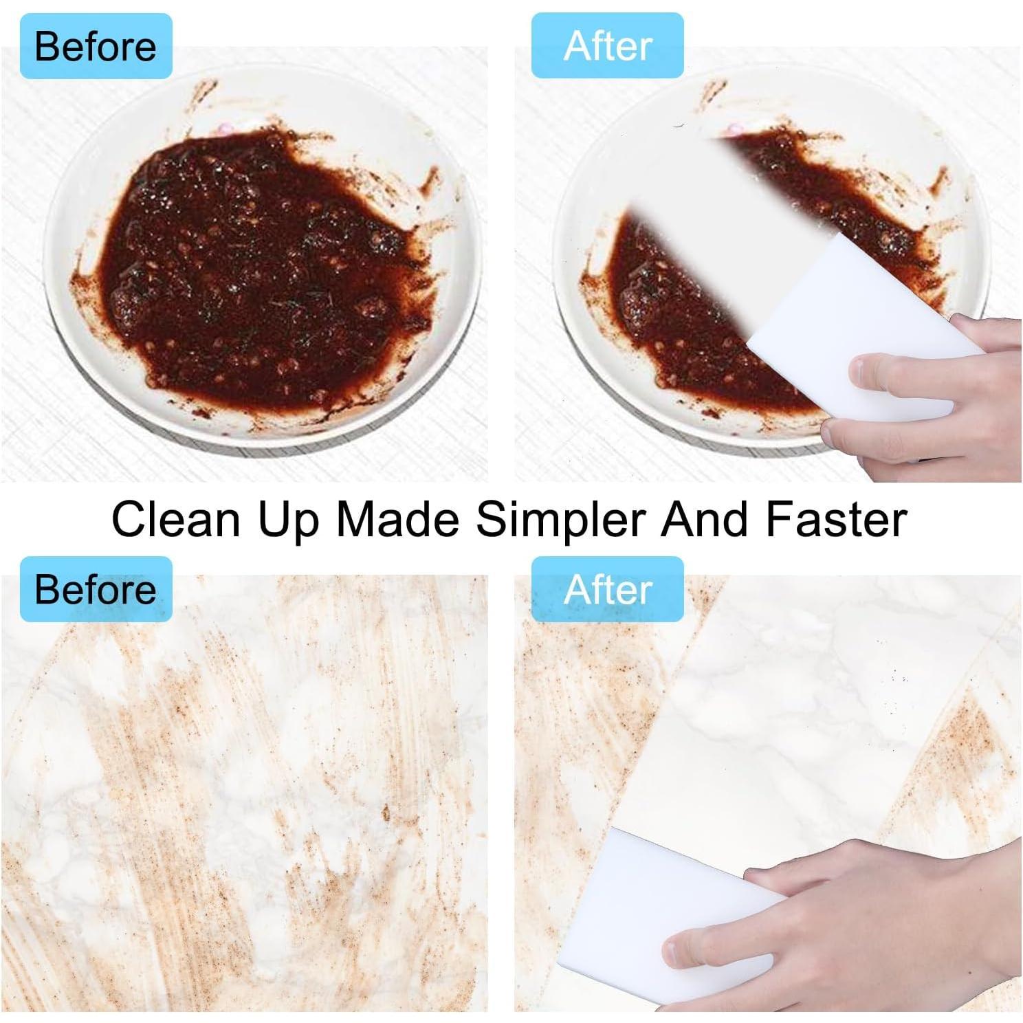 100 Pack Magic Sponge Eraser,Multi-Functional Household Cleaning Kitchen Dish Sponge for Furniture,Extra Thick and Long Lasting Melamine Cleaning Sponges for Bathroom,Bathtub, Wall Cleaner (100)